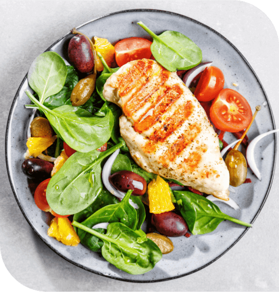 salmón con verduras