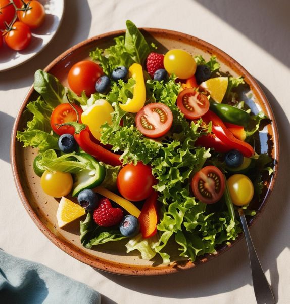 plato saludable con verduras